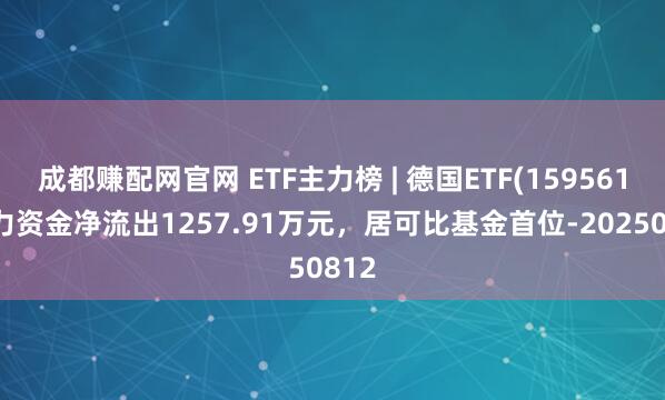 成都赚配网官网 ETF主力榜 | 德国ETF(159561)主力资金净流出1257.91万元，居可比基金首位-20250812